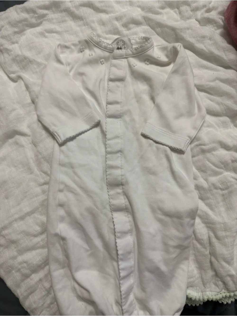 Proper Peony White Baby Gown
